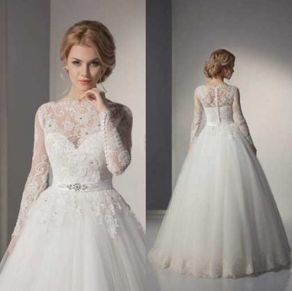 long sleeve wedding dress-355-03