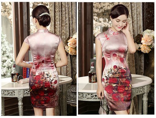 red silk qipao-065-01