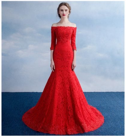 long sleeve wedding dress-371-008