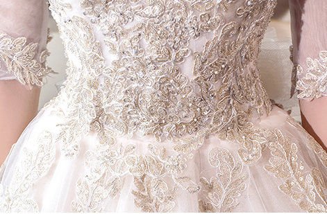 long sleeve wedding dress-374-004