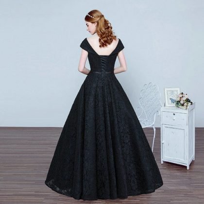 Black Ball Gown Evening Dress Long Prom Party Dress Online