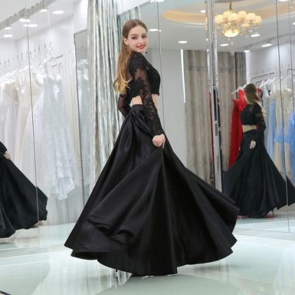 black evening gown 0521-04