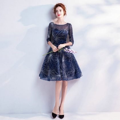 cocktail dress blue 0499-07