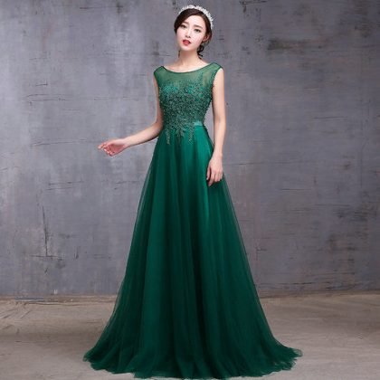 green evening dress-0466-03