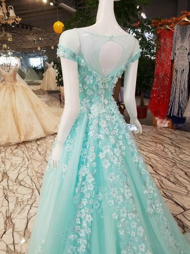 haute couture green dress 0491-03