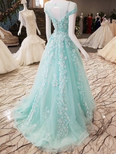 haute couture green dress 0491-04