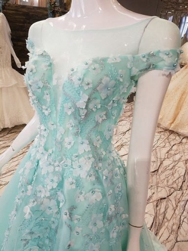 haute couture green dress 0491-06