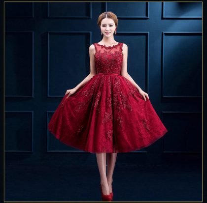 red short prom dress-0459-03