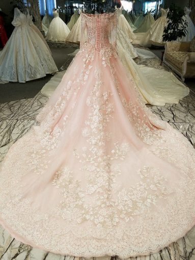 wedding dress pink-0473-08