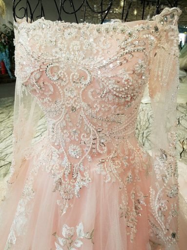 wedding dress pink-0473-09