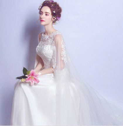 a line wedding dress-0555-09