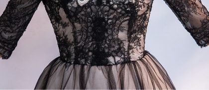 black cocktail dress -0549-02