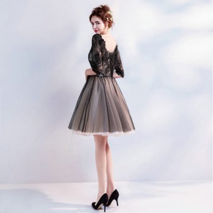 black cocktail dress -0549-08