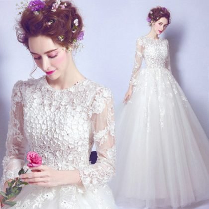 long sleeve wedding dress-0554-02