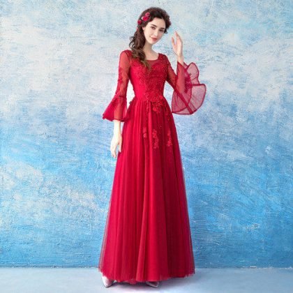 red prom dress plus size-0562-06