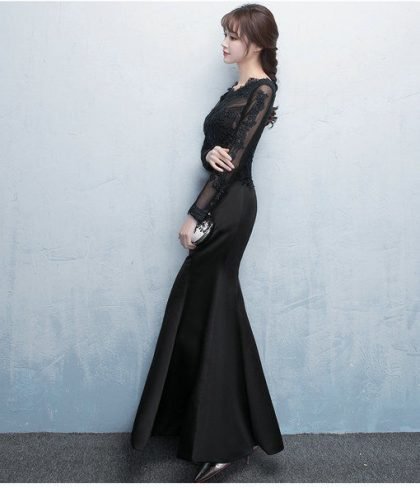 black prom dress mermaid-585-05