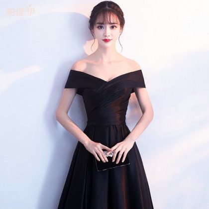 prom dress black-579-02