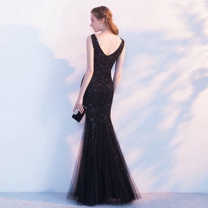 v neck prom dress-587-02