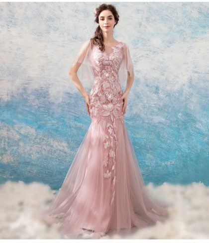 evening dress pink 0679-07