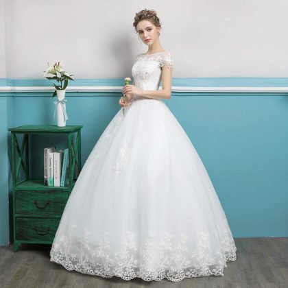 wedding dress short sleeves 0695-04