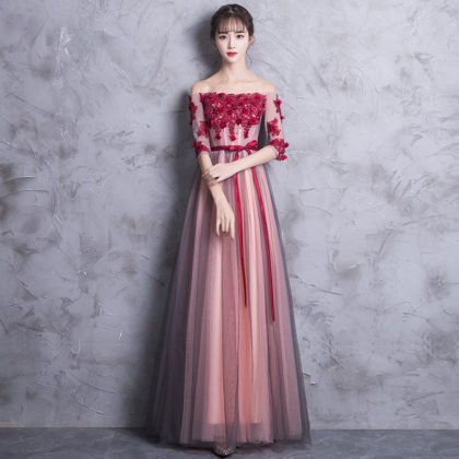 off the shoulder prom dress 756-01