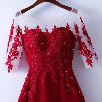 red prom dress long 757-04