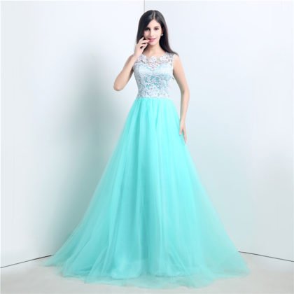 Turquoise prom dress 778-06