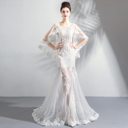 lace mermaid wedding dress 792-07