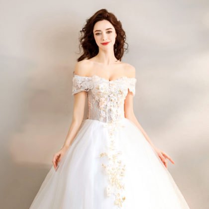 off the shoulder wedding dress 772-06