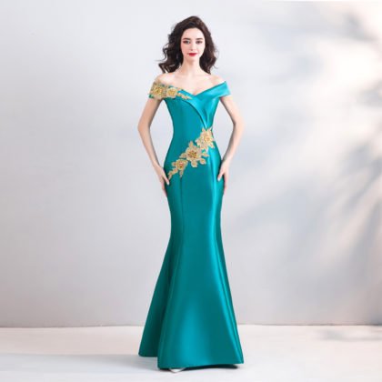 Turquoise formal dress 0803-03