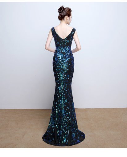 black mermaid dress 0815-03