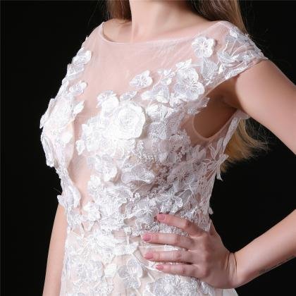 champagne mermaid wedding dress-0841-01