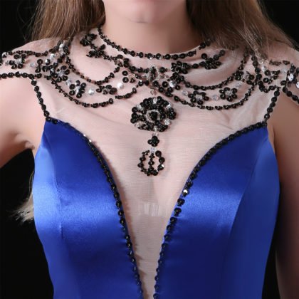 dark blue formal dress-0832-03