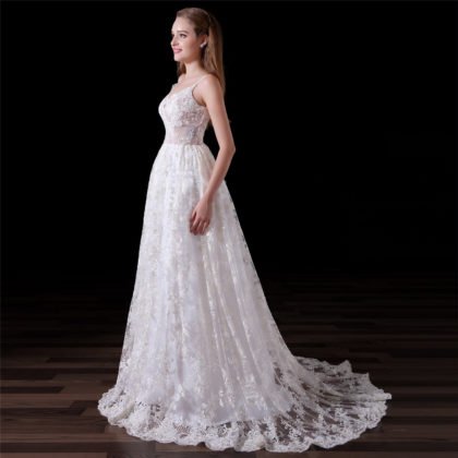 open back wedding dress-0837-03