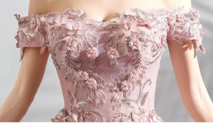 pink ball gown prom dress-0820-01