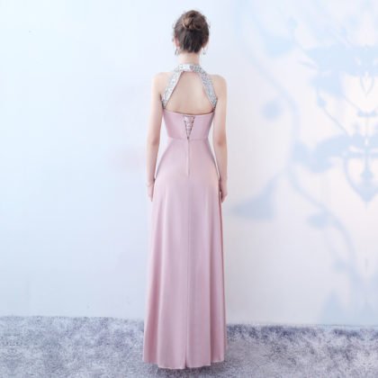 pink long evening dress-0881-02
