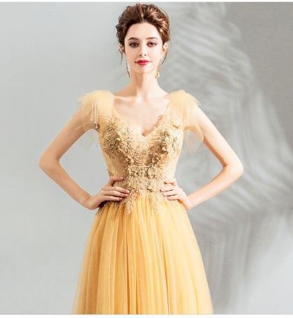 yellow prom dress-0896-07