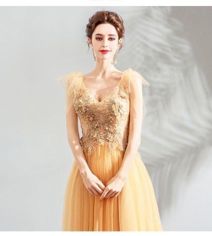 yellow prom dress-0896-08