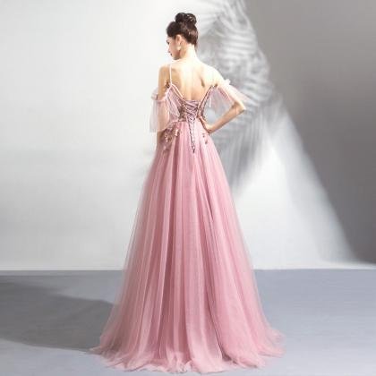 Spaghetti Strap prom dress 0922-03