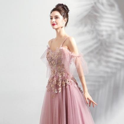Spaghetti Strap prom dress 0922-07