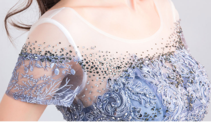 grey mermaid dress 0917-01