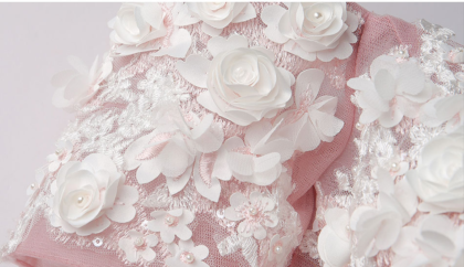 pink ball gown wedding dress 0906-02