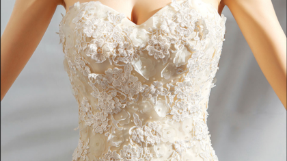 strapless mermaid wedding dress 0911-02