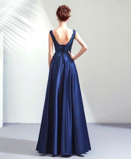 Royal Blue prom dress-955-02