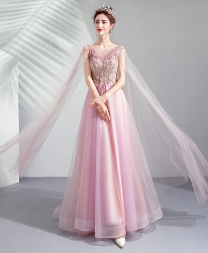 cape sleeves dress-947-03