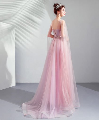 cape sleeves dress-947-04