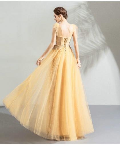 yellow prom dress 972-05