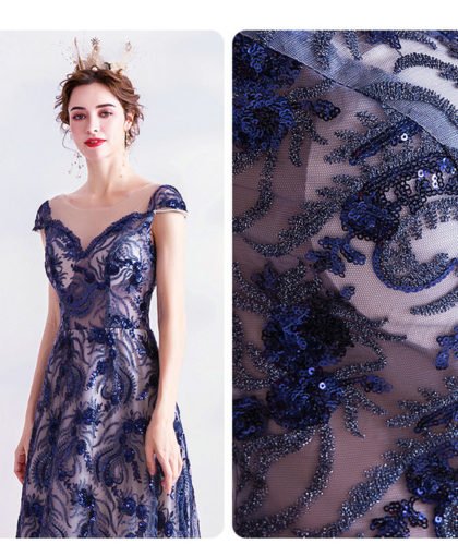 dark blue prom dress 984-04