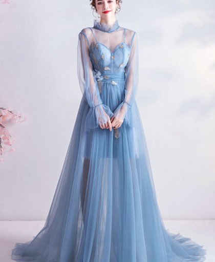 light blue formal dress 995-02