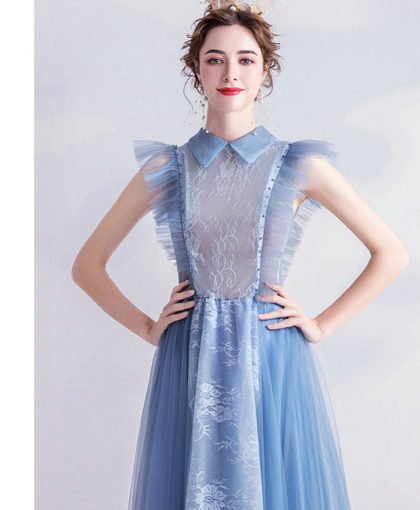 light blue long dress 994-09